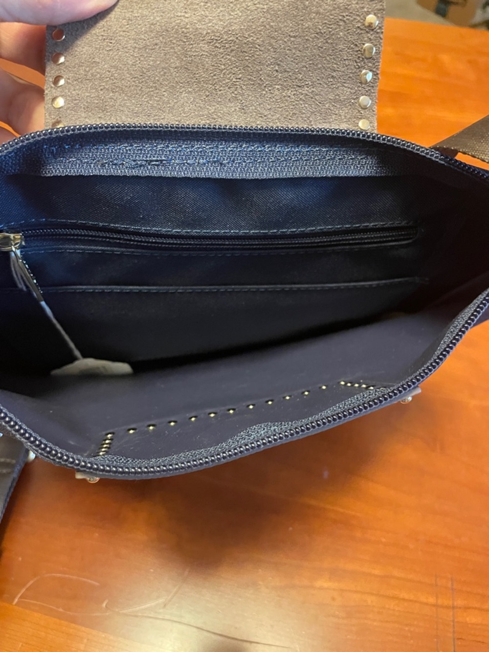 Lancaster Paris Navy Adjustable Crossbody Bag - Picture 6 of 8